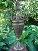 Perfect Pair Neo - Classical Bronze Urn/candelabra Converted Lamps Marble Base Lamps photo 4