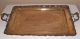 Vintage/antique Large Solid Copper Rectangular Tray W/ Brass Handles Metalware photo 2