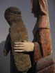 , Rare Wooden Statue Of Anne And Maria Carved Figures photo 9