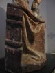 , Rare Wooden Statue Of Anne And Maria Carved Figures photo 10