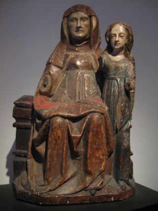 , Rare Wooden Statue Of Anne And Maria photo