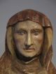 , Rare Wooden Statue Of Anne And Maria Carved Figures photo 2