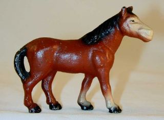 Old Cast Iron Paperweight Brown Horse Figurine Hubley - 2 photo