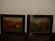 2 Old Oil Paintings,  { Women Are Feeding Chickens,  Signed,  Great Frames} Antique Other photo 1