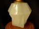 Art Deco Ruba Rombic Vanity Lamp Cubic Opalescent Glass Wood Base Concentric Lamps photo 2