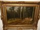 Old Oil Painting,  { Man & Woman With A Horse And Wagon,  Is Signed,  Frame }. Other photo 3