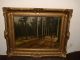 Old Oil Painting,  { Man & Woman With A Horse And Wagon,  Is Signed,  Frame }. Other photo 4