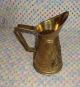Vintage Hammered Copper Pitcher W/old English Table Gathering/card Playing Sce Metalware photo 1