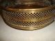 V.  Fine Antique Early 19th C Brass Cake Or Kitchen Basket Metalware photo 3
