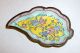 Diminuitive Antique Chinese Old Vintage Hand Painted Canton Enamel Pin Dish Tray Metalware photo 2