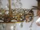 Vintage French Marble Girandoles Crystal Lamp Pair Bouidoir Parts Repair Lot Lamps photo 5