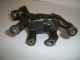 Antique Metalware Dog Figurine Bronze Terrier Statue Copper Finish Kerry Blue Metalware photo 6