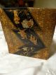 Antique French Chinoiserie Papier Paper Mache Box Boxes photo 3