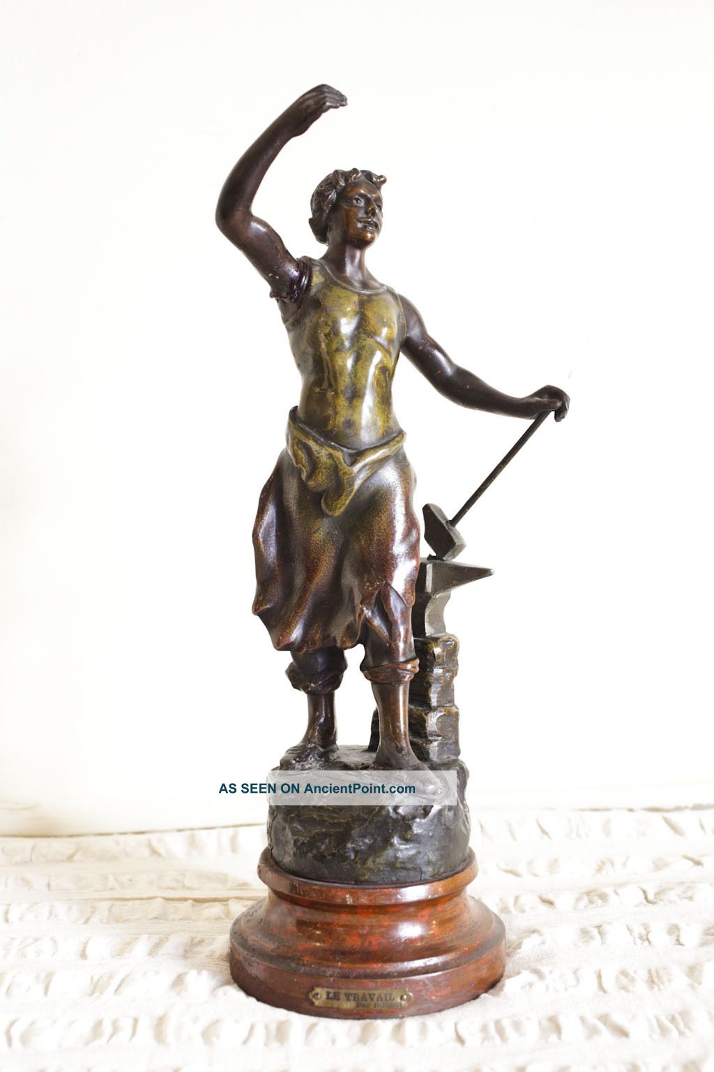 Charles Ruchot Signed Statue (1880 - 1915) Metalware photo