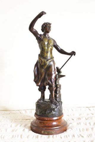 Charles Ruchot Signed Statue (1880 - 1915) photo