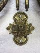 Antique Set Victorian Piano Candle Holders Figural Dragons Sconce Rustic Brass Lamps photo 4