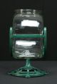 Wrought & Cast Iron Antique Fish Bowl Stand With 2 Gallon Clear Glass Bowl Metalware photo 1