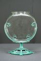 Wrought & Cast Iron Antique Fish Bowl Stand With 2 Gallon Clear Glass Bowl Metalware photo 2