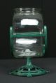 Wrought & Cast Iron Antique Fish Bowl Stand With 2 Gallon Clear Glass Bowl Metalware photo 3