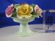 English Denton Porcelain Decorative Floral Pedestal Figurines photo 1