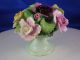 English Denton Porcelain Decorative Floral Pedestal Figurines photo 2