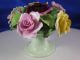 English Denton Porcelain Decorative Floral Pedestal Figurines photo 3
