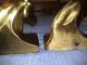 Pair Of Pw Craftsman Brass Horse Bookends Guc Metalware photo 2