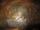 Vtg Picture Relief Plaque Embossed Copper Buffalo Hunter Horse Prairie Metalware photo 1