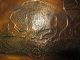 Vtg Picture Relief Plaque Embossed Copper Buffalo Hunter Horse Prairie Metalware photo 7
