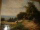 Very Old Oil Painting,  { + - 1780 Landscape With Sheep,  Is Finished Finely }. Other photo 10