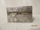 Antique Vtg Trinket Jewelry Box Holder Treasure Silver Metal Embossed Folk Art Metalware photo 3