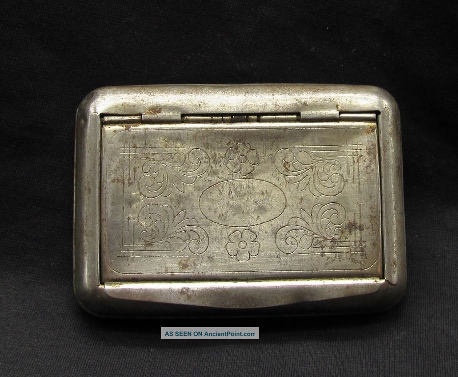 Antique Boxes For Tobacco Metalware photo