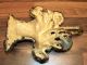 Doorstop Painted Flower Bouquet Wicker Basket Antique Cast Iron Old Hubley Metalware photo 4