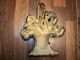 Doorstop Painted Flower Bouquet Wicker Basket Antique Cast Iron Old Hubley Metalware photo 5