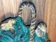 Doorstop Painted Flower Bouquet Wicker Basket Antique Cast Iron Old Hubley Metalware photo 6