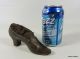 Antique Victorian Metal Shoe Pincushion With Sawdust Stuffing Metalware photo 5
