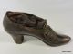 Antique Victorian Metal Shoe Pincushion With Sawdust Stuffing Metalware photo 7