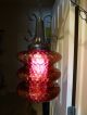 Vintage 3 - Tier Bubble Optic Glass Hanging Lamp With Light Diffuser Retro Lqqk Lamps photo 11
