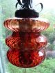 Vintage 3 - Tier Bubble Optic Glass Hanging Lamp With Light Diffuser Retro Lqqk Lamps photo 5