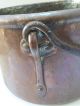 Heavy Copper Apple Butter Kettle Pot Cauldron Riveted Rolled Edge Wrought Metalware photo 1