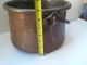 Heavy Copper Apple Butter Kettle Pot Cauldron Riveted Rolled Edge Wrought Metalware photo 4