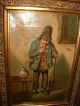 Old Oil Painting,  { Man Is Smoking His Pipe,  Signed G.  Clevers,  1907 } Is Antique Other photo 3