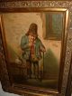 Old Oil Painting,  { Man Is Smoking His Pipe,  Signed G.  Clevers,  1907 } Is Antique Other photo 5