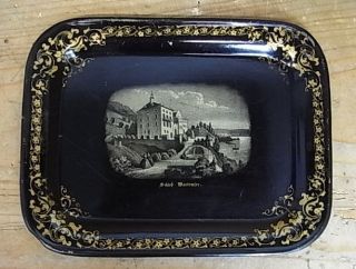 Bajj20 Very Good Serves Table Metal Antique German 1860 ' S photo