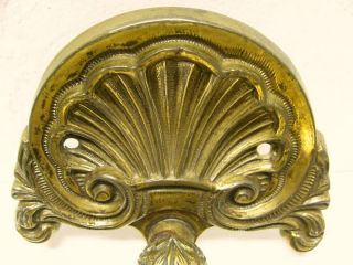 Antique French Vintage Brass Crown Trim Pediment Piece photo