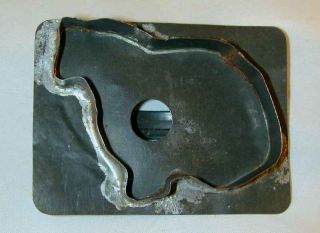 Antique Tin Southeastern Pennsylvania Flat - Back Cookie Cutter Cat Sitting photo