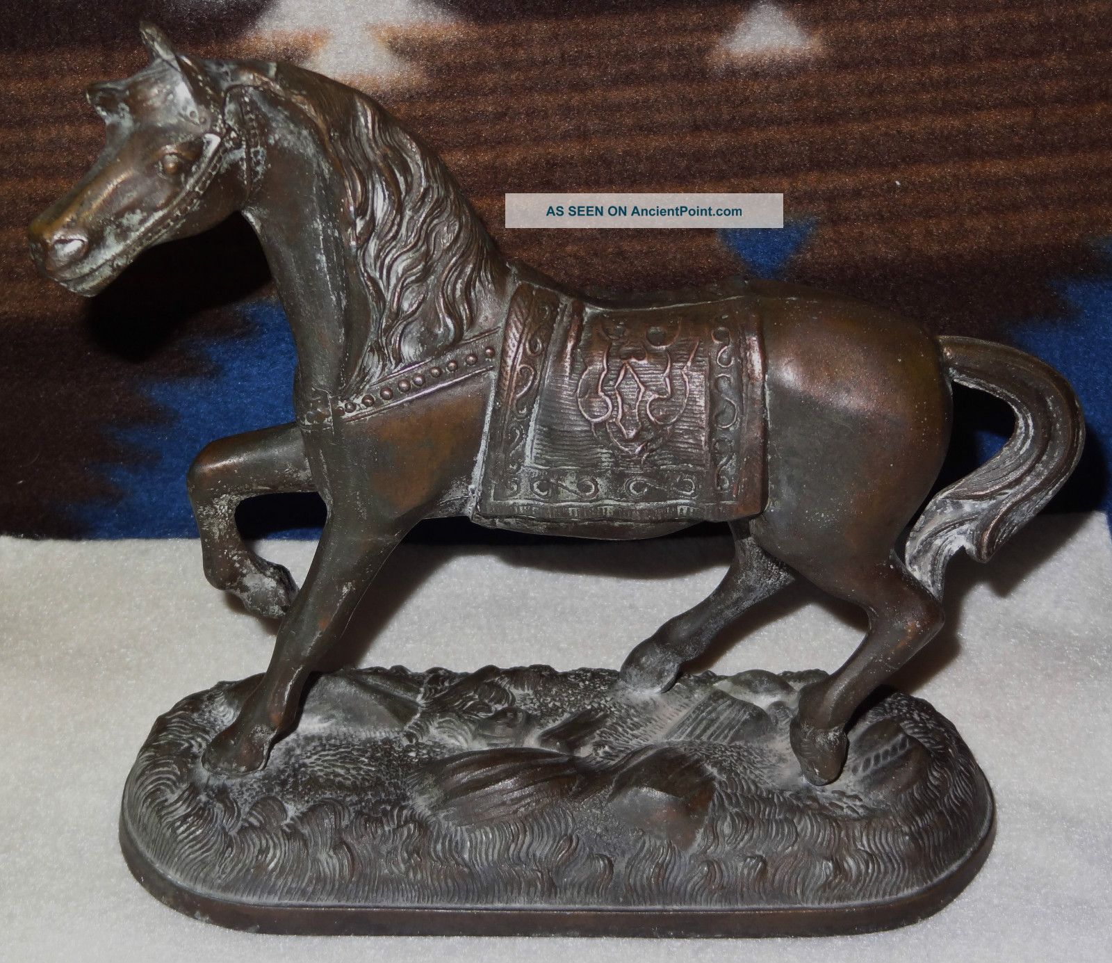 Antique Mid To Late 1800 ' S Bronze Copper Horse Statue Metalware photo