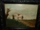 Very Old Oil Painting,  { Man With His Horse Taking A Break } Is Antique Other photo 4