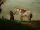 Very Old Oil Painting,  { Man With His Horse Taking A Break } Is Antique Other photo 6