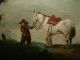 Very Old Oil Painting,  { Man With His Horse Taking A Break } Is Antique Other photo 7